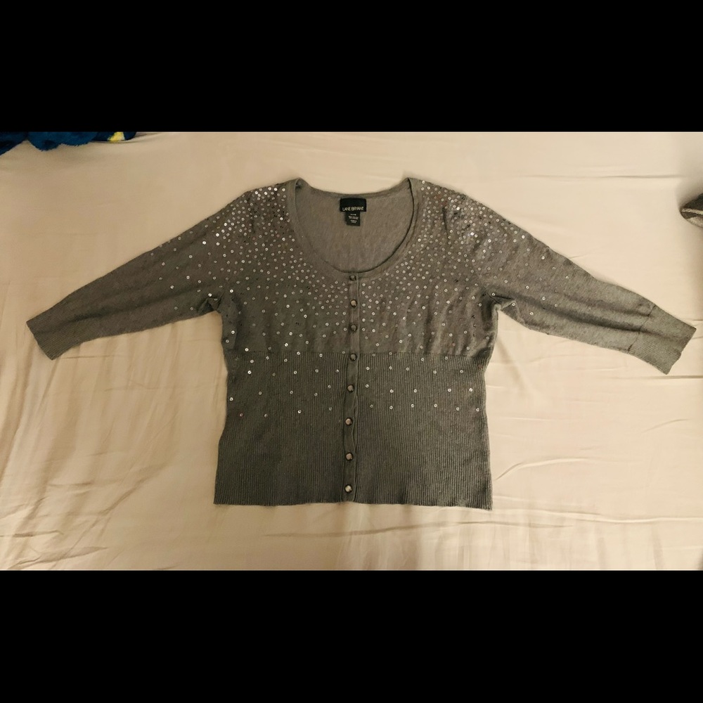 Women’s Lane Bryant cropped to waist sweater with sequins size 14/16